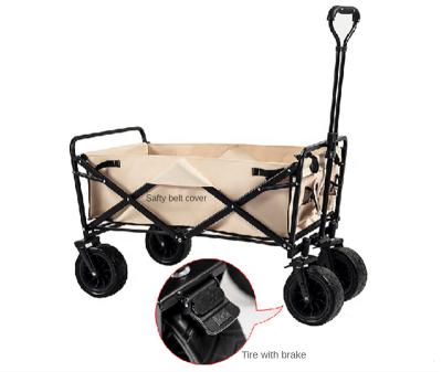 China Tools 2021 New Arrive High Strength Outdoor Camping Trolley 4 Wheel Foldable C Wheeled Camping Large Capacity for sale