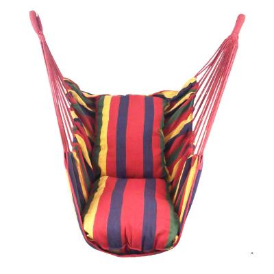 China Adult Hot Sale Rainbow Canvas Hammock Outdoor Camping Hanging Hanging Chair for sale