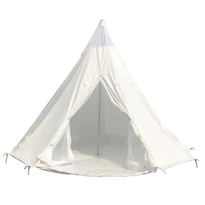 China Best Selling Indian Bell Resort Beachtent Teepee Yurt Glamping Diagonal Tying Type Family and Luxury Indian Outdoor Party Tent for sale