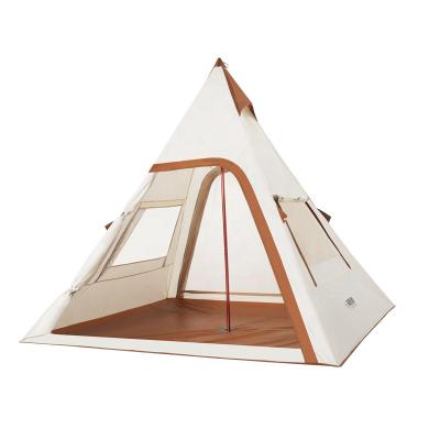 China Trigone Ground Nail New Glamping Family Wedding Canvas Waterproof Rising Tipi Ten / V-Type Outdoor Pagoda Tent for sale