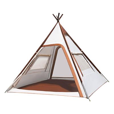 China Extended Type 2021 New Arrival Luxury Indian 3-4 People Tents Hiking Large Cotton Canvas Glamping Tent For Sale for sale