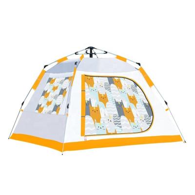 China Extended type fall limited double layer 3 or 4 person family high quality automatic waterproof outdoor camping tent for sale