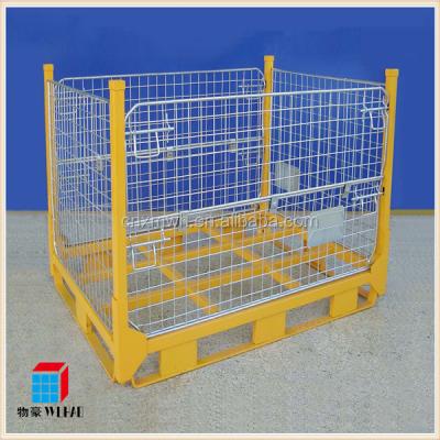 China Mesh Pallet Box Collapsible Containers Metal Storage Basket 100x45 mm for sale