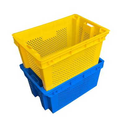 China Collapsible Collapsible Stackable Plastic Storage Crates For Food Or Beverage for sale