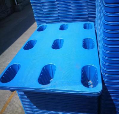 China 1000*1000*140mm Single Faced Pallet High Strength Anti-Slip Blow Plastic Pallet for sale