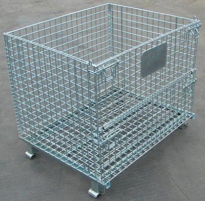 China Material Handling Metal Storage Container For Holding Rocks Wire Storage Cages Wholesale for sale