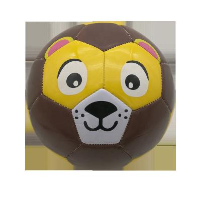 China PVC Machine Sewn PVC Leopard Soccer Ball Size 5 Cute Animal Toy Football for sale