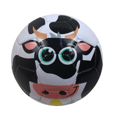 China Gift design toy cartoon animal head printing two size mini sports shape small products pvc soccer soft ball for sale