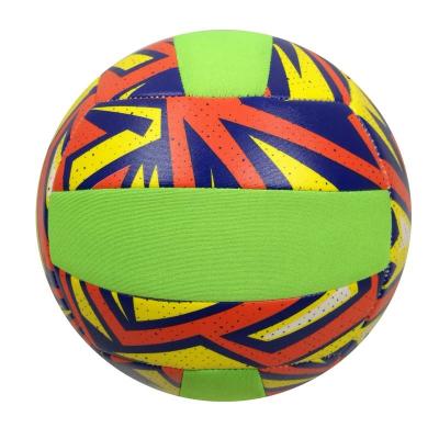 China Volleyball Playing Official ANCI Size 5 Beach Volleyball Machine Stitched Soft Neoprene Volleyball for sale