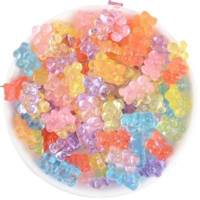 China Japan hair accessories for kids clips slime miniature assorted colorful gummy bear resin charms with hooks for sale