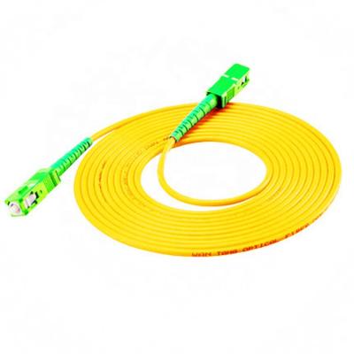 China Telecom communication hot selling indoor and outdoor telecom cable fiber optic patch cord SC/APC to SC/APC 2mm 3mm single mode simplex 0.9mm for sale