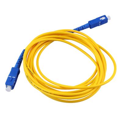 China Single Mode G652D SC UPC Single Mode Indoor Fiber Optic Simplex Patch Cord SC UPC Single Mode SC UPC Jumper Simplex for sale