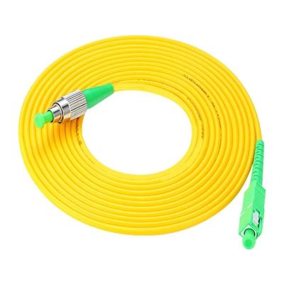 China Simplex mode fiber optic patch cord cable 2.0mm or 3.0mm fiber optic jumper fiber optic patch cord FC/APC-SC/APC FTTH FC/APC-SC/APC for sale