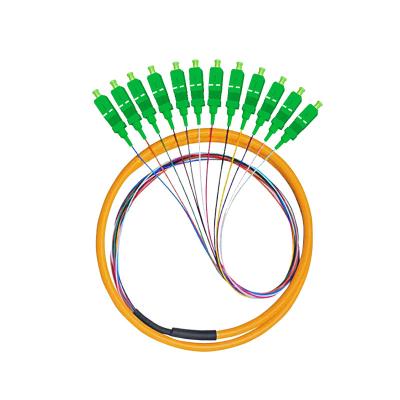 China FTTH Fiber Optic Cable Patch Cord SM G652D 9/125 62.5/125um 50/125um Cable ftth Bundle Braids 0.9mm 1m Made in China for sale