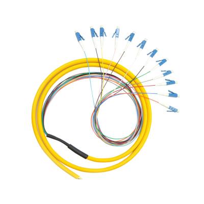 China SM G652D 9/125 62.5/125um 50/125um cable ftth bundle braids of FTTH LC UPC fiber optic cable patch cord 0.9mm 1m made in China for sale