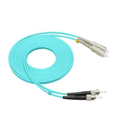 China ST/UPC-SC/UPC 10M15M 20M 25m ST/UPC-SC/UPC Multimode Duplex OM3 Fiber Cable Jumper Patch Cord 3M 5M for sale