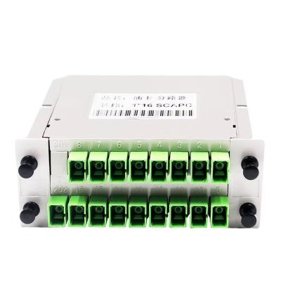 China Most Popular SC APC Cassette Splitter 1x16 With Planar Waveguide 1x16 SC APC Cassette Splitter for sale