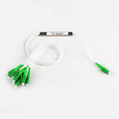 China Hot Selling FTTX Network FTTH Project Single Mode Tube LC APC 1X8 Steel Fiber Optic Splitter for sale