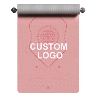 China Wholesale custom LOGO/pattern tape,6MM double-layer two thick color tape eco-friendly yoga mat for sale