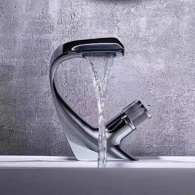 China Southeast Asia Hot Selling Electric Faucets Chrome Plated ABS To Handle Cold Water Zinc Basin Faucet for sale