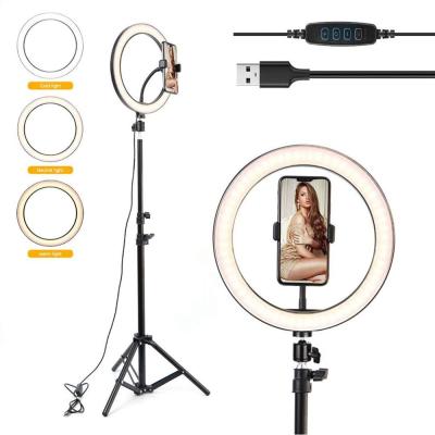 China ABS for Tik Tok du luz video lamp fill light aro led selfie ring light with tripod stand for sale