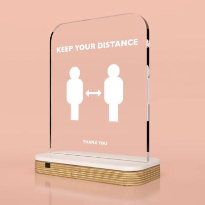 China 2021 New Dual Sensor Infrared Aware Distance Acrylic Safety Social Distancer Wireless Devices The Smart Distance Awareness Device for sale