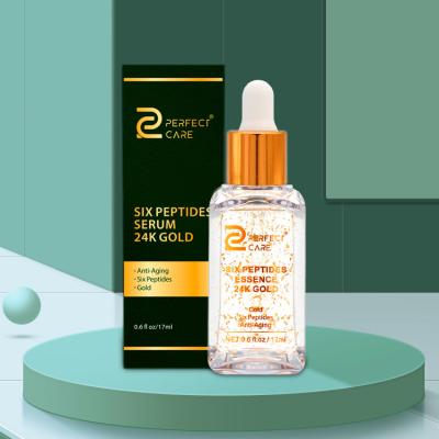 China Moisturizer OEM Transparent Liquid Reduce Fine Lines Anti-wrinkle 24K Gold Serum Deep Skin Care Facial Serum for sale