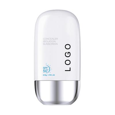 China Private Label Logo Custom Whitening Oil-Control Long-Lasting Moisturizing Sunscreen Waterproof Spf50+ Body Sunblock Facial Sunscreen Cream for sale