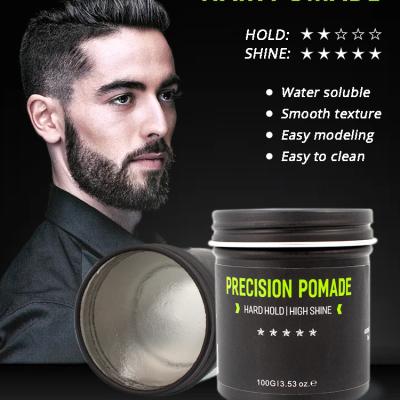 China OEM Fashion Organic Hairdressing Wax Private Labels Strong Hold Wax Hair Pomade for sale