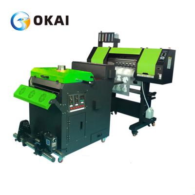 China Garment Shops OKAI  A1 XP600 dtf printer  digital transfer film heat pet film dtf printer T Shirt printing machine dtf printer 60cm for sale