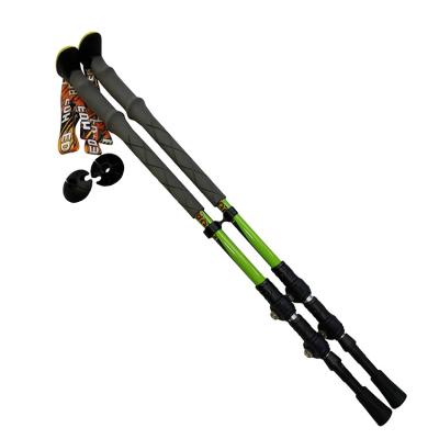 China Custom 3 Section Light Weight Telescopic Aluminum Nordic Walking Poles Hiking Trekking Poles for sale