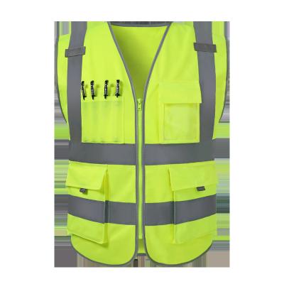 China Customizable Designed Construction Worker Outdoor Safety High Visibility Work Reflective Vest for sale