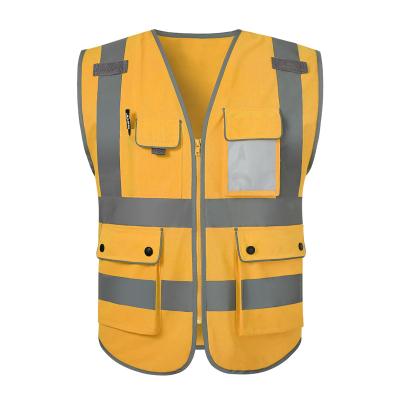 China High Visibility Factory Supplier Knitted Knit Fabric Safety Reflective Vest 100% Polyester for sale