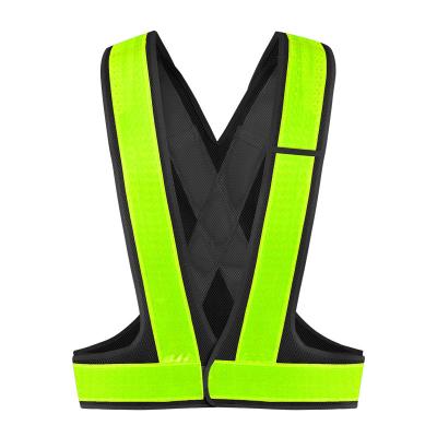 China Safety High Visibility High Visibility Motorcycle Adjustable Jacket Current Jogging Walking Recycling Reflective Vest for sale