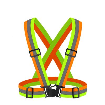 China Wholesale Safety Orange Reflective Vests High Visibility Vest Adjustable Belt Running Reflective Vest For Road Security Traffic Work for sale