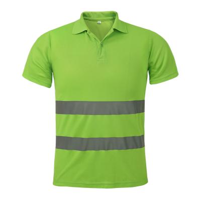 China Work Visibility Top OEM High Visibility Shorts Outdoor Wear T-shirt Sleeves Reflective Safety Safety T-shirt for sale