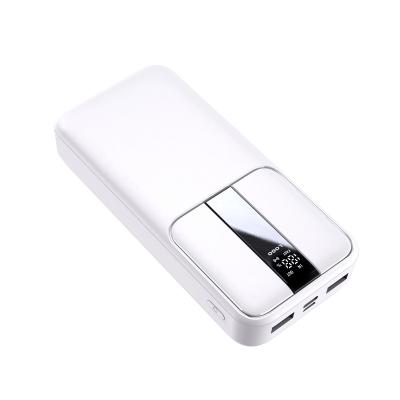 China 20000mAh Portable LED Display Plastic Case Power Dual USB Mobile Power Bank for sale