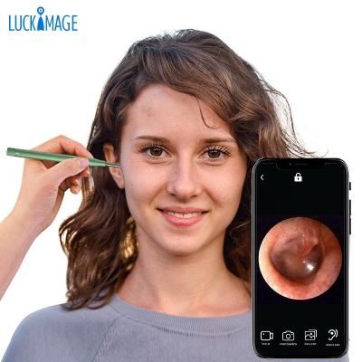 China WIFI Wireless Connect Luckimage Otoscope WiFi Ear Camera Visual Ear Endoscope Ear Wax Removal Cleaner for sale