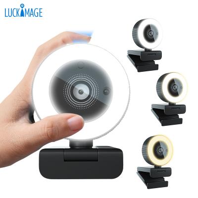 China Live Streaming Luckimage 2K Live Stream Camera Webcam Lighting PC Webcam for sale