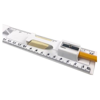 China 2022 promotion gift popular design multifunctional pencil ruler set all-in-one straight ruler for sale