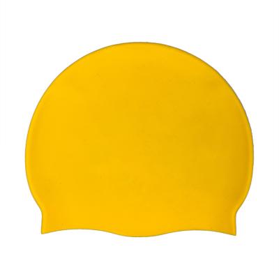 China Durable Adult Customized Logo Swimming Pool Silicone Swim Cap for sale