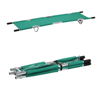 China Medical Aluminum First Aid Outdoor Sports 2 Fold Emergency Stretcher Ambulance Transport For Hospital Emergency Stretcher for sale