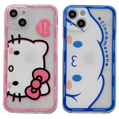 China Cinnamon Dog Kitty Cat Couples Soft TPU Shockproof Back Cover For iPhone 13 13 pro 11 pro 12 8 7 max plus XR Xs Max Transparent Phone Cases for sale