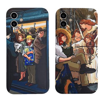 China Art Van Gogh Painting High Quality IMD Shockproof Soft Phone Case For iPhone 13 13 Pro 8 7 Max Plus Back Cover 11 12 Pro Cell Phone Coque for sale