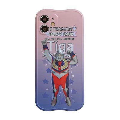 China Shockproof Spoof Creative Altman Tiga Cartoon Bow Soft Phone Shape For iPhone 12 pro 11 pro XR Max Max Xs 7 8 Max plus 12 Mini Back Cover for sale