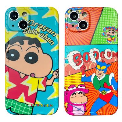 China Superman IMD Shockproof Soft Trend Animation Shin-chan Pencil Mobile Cell Phone Case Cover For 11 pro 12 pro 13 max pro Xs Max Xr Cases for sale