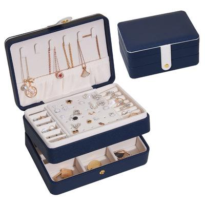 China Multifunction Creative multilayer jewelry box necklace large capacity jewelry box jewelry box multifunctional pu leather storage bo for sale