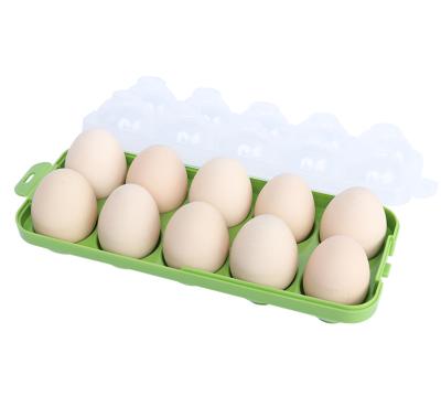 China 2021 Hot Sale OEM Kitchen Refrigerator 10 Grids Stackable Egg Storage Container for sale