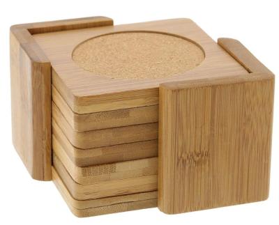 China China Sustainable Factory Bamboo Coasters Set Bamboo Coaster for sale