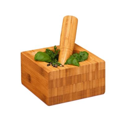 China Factory direct wooden mortar and pestle viable for sale